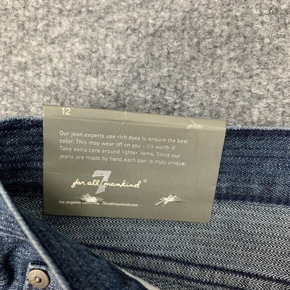 7 For All Mankind Slimmy Jeans Youth Boys 12 Slim Straight Leg Striped Stretch - Picture 6 of 14